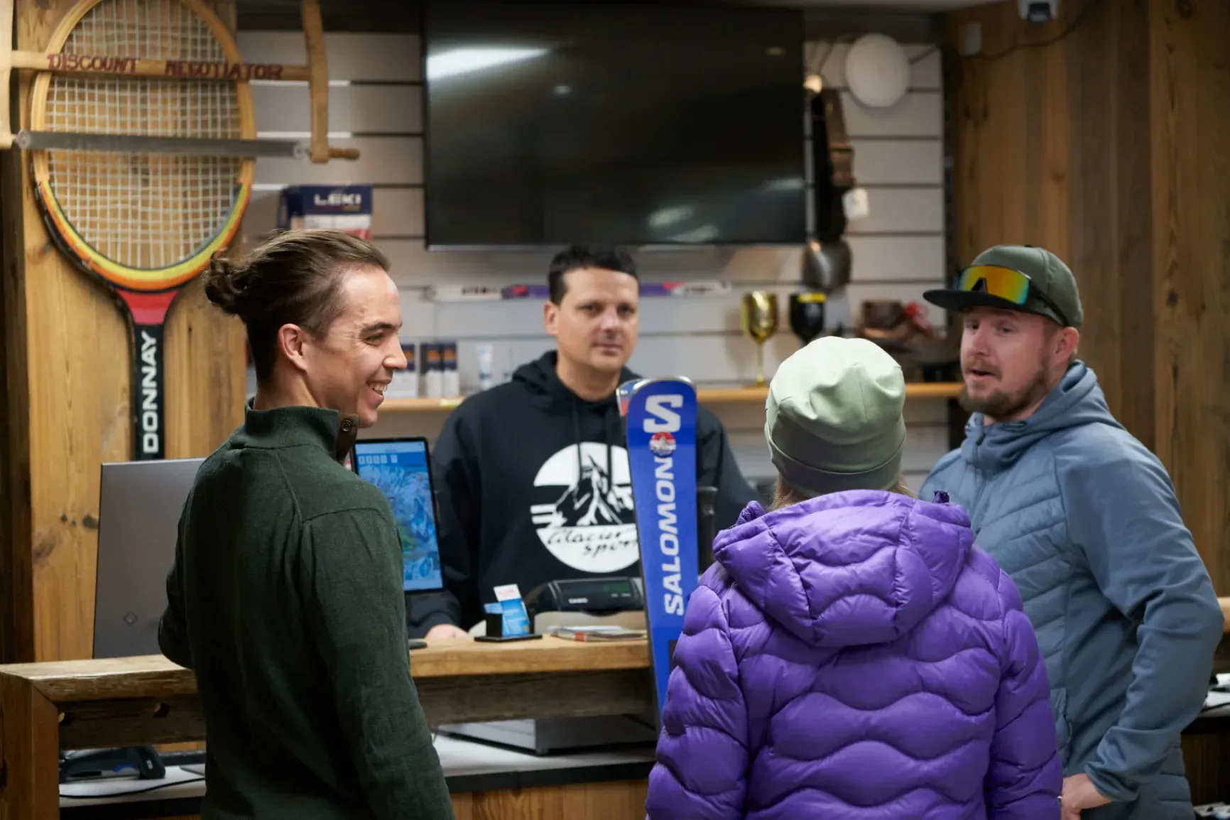Glacier Sport ski rental shop interior in Zermatt